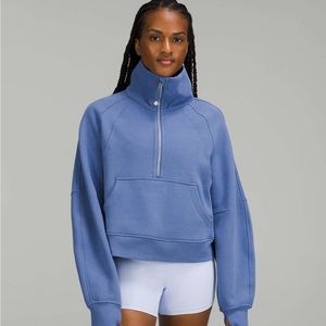 Lululemon Scuba Oversized Funnel Neck Half Zip Sweatshirt. Color waterdrop.